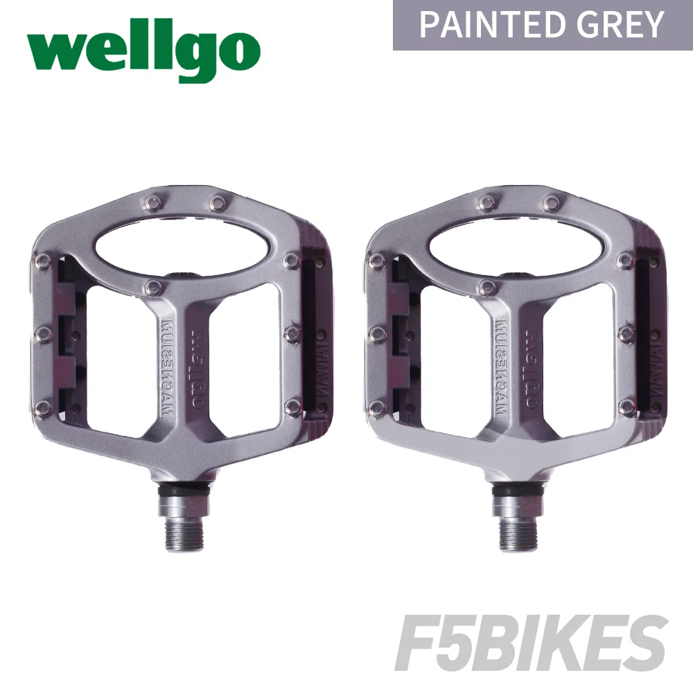 Grey Wellgo MG-1 MTB педали 2 герметичные подшипники велосипедные педали для bmx дорожный горный велосипед педали широкие из магниевого сплава велосипедные педали - Цвет: Grey