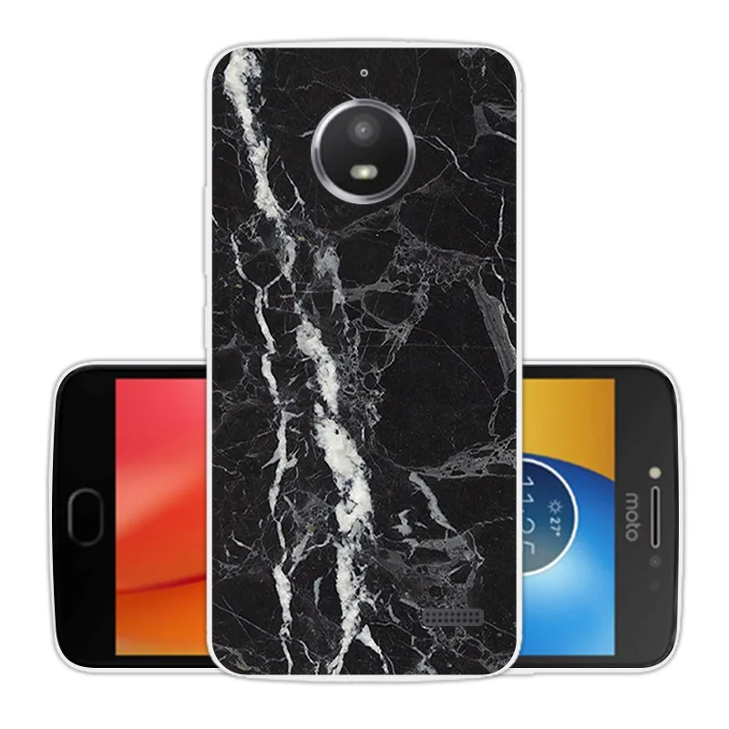 For Motorola Moto E4 Soft Silicon Phone Cover Case for XT1766 XT1763 TPU 5.0&quot Transparent Brick Road |