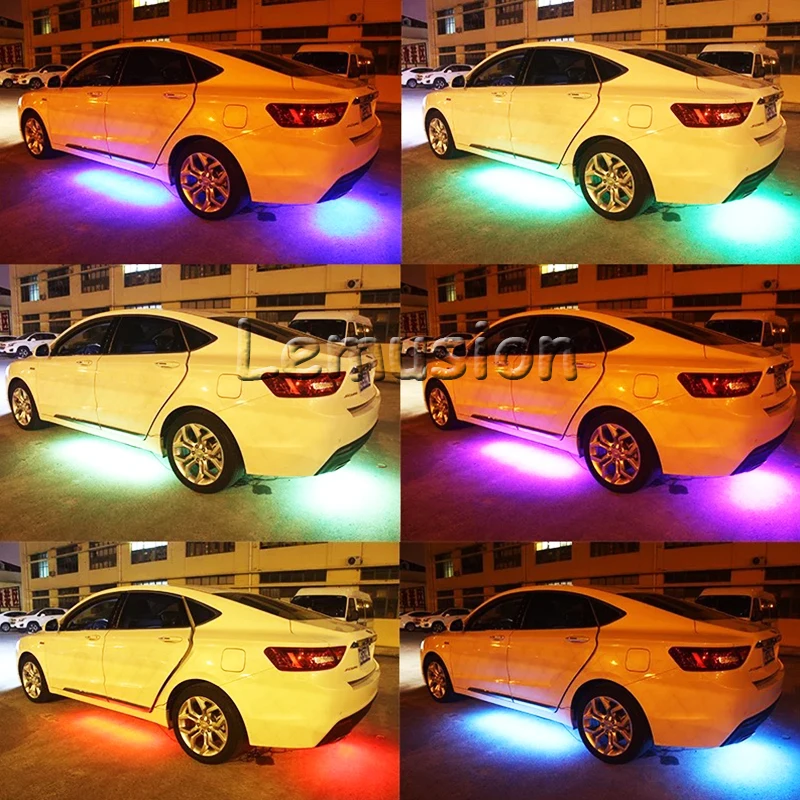 Новинка 1 комплект Автомобильный светодиодный светильник на шасси RGB