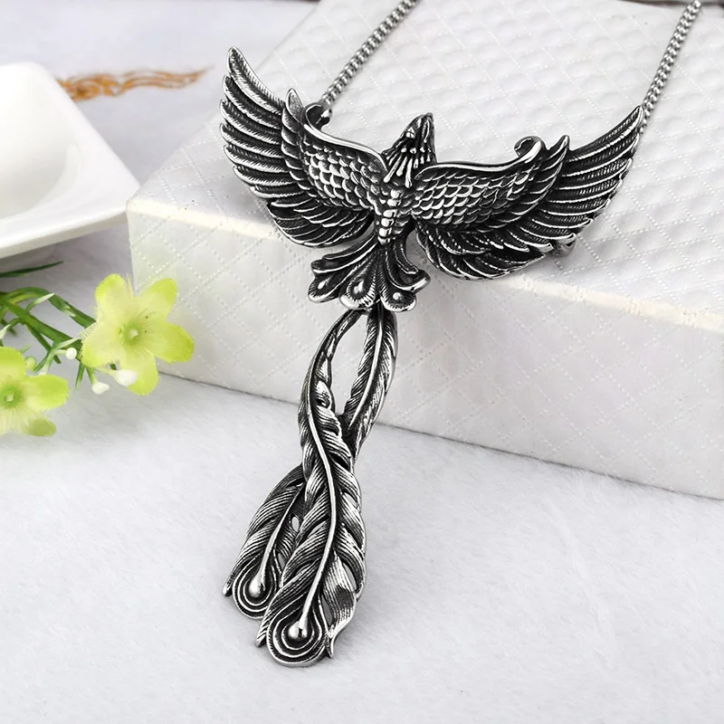 Модное ожерелье SOITIS в стиле панк с 3D подвеской Феникс ожерелья из нержавеющей