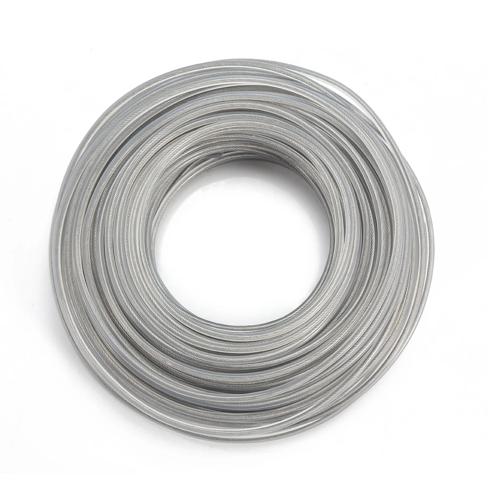 3.0mm 15m / 45m Trimmer Wire Rope Cord Line Strimmer Brushcutter Trimmer Long Round Roll Grass Replacement Wire Garden Tool