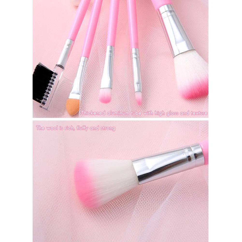 Набор профессиональных кистей для макияжа 5 шт. набор пудры теней ресниц щек