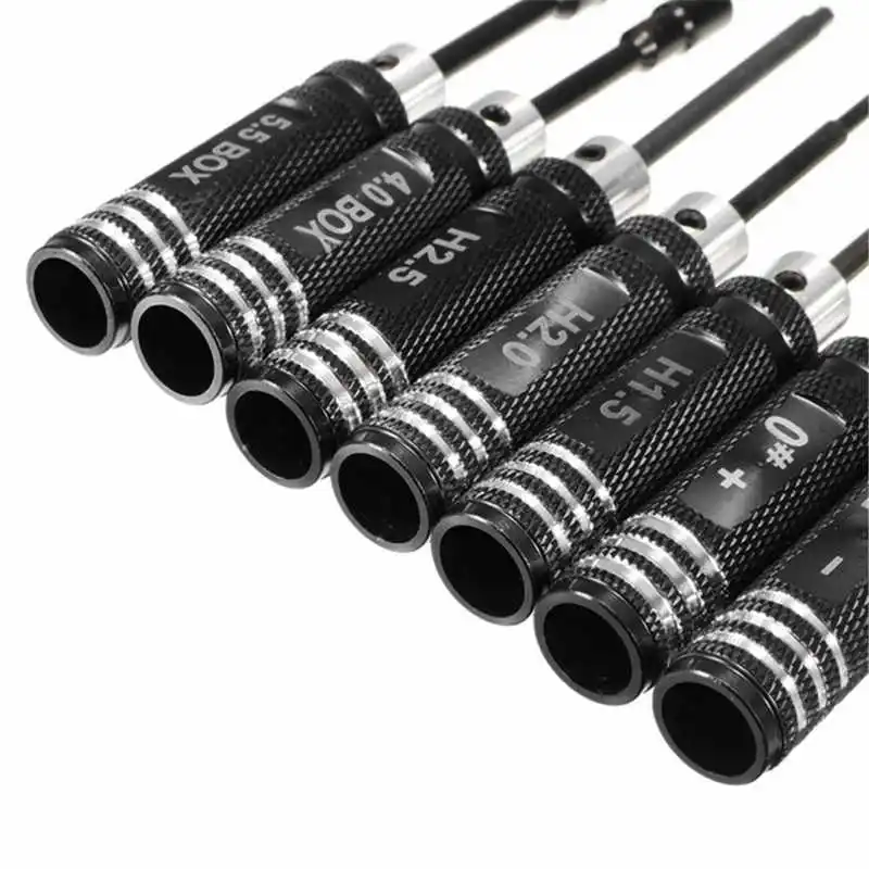 7pcs 1.5/2/2.5/3/4/5.5mm DIY Hexagonal Hex Screw Driver Tool Set Screwdriver For RC Camera Drone FPV Quadcopter Helicopter | Игрушки и