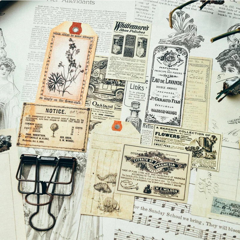 KSCRAFT 42 шт винтажные бирки серии материал бумажный Набор для скрапбукинга DIY