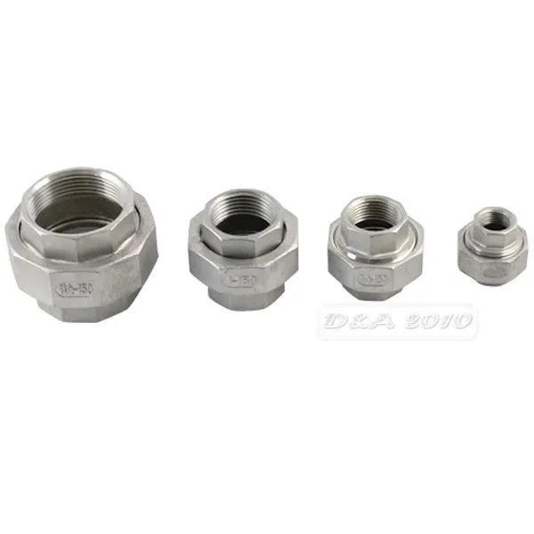 

MEGAIRON BSPT 3/8" DN10 Thread Malleable Female Straight Union Coulping Pipe Fittings Stainless Steel SS304