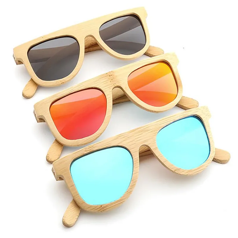 

MONGOTEN Retro Handmade Wooden Polarized Sunglasses Unisex Fashion Full Rim UV400 Protection Frame Goggle Driving Sunglasses