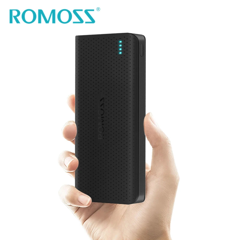 Новый оригинальный ROMOSS 15000 мАч Sense 15 power Bank Резервный аккумулятор bank Черный Синий