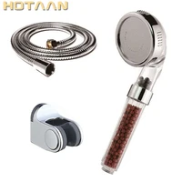 newest water therapy spa shower head water saving detachable anion filter water softener shower head set holder and hose yt 5127