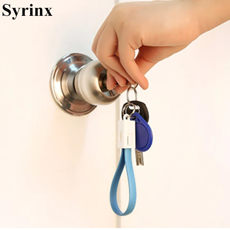 SYRINX брелок для iphone samsung Micro USB кабель для iphone 7 8 6 X type C кабель для зарядного устройства портативный зарядный кабель USB для синхронизации данных