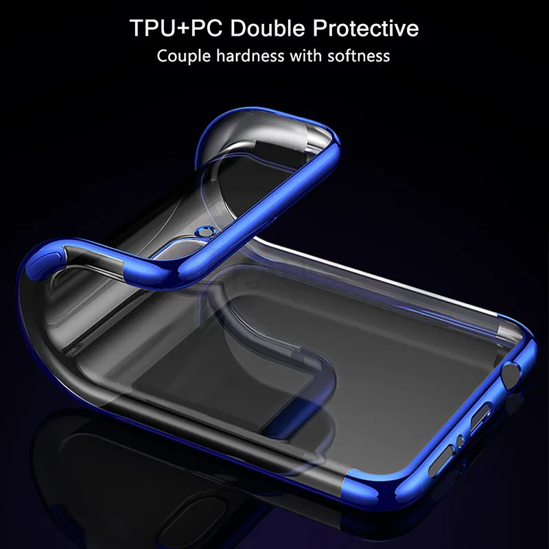Роскошный чехол для Honor 7A Pro мягкий бампер прозрачный ТПУ силиконовый с покрытием