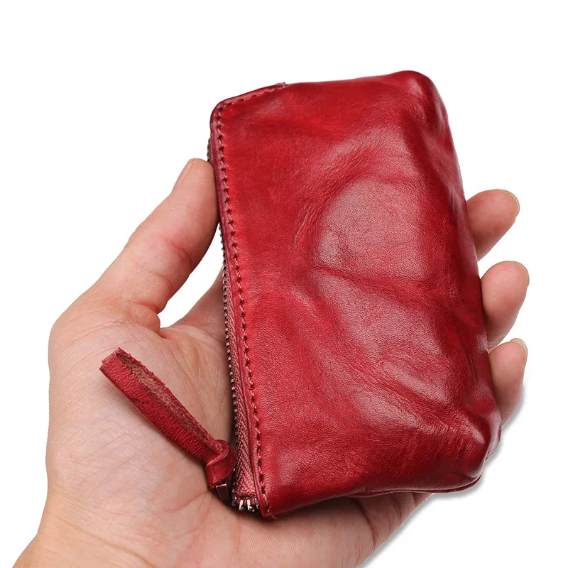 Черный Модный кошелек на молнии из натуральной кожи с отделением для карт мягкая