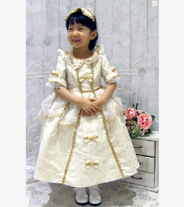 Детское бальное платье принцессы для девочек костюм свадебвечерние с цветами