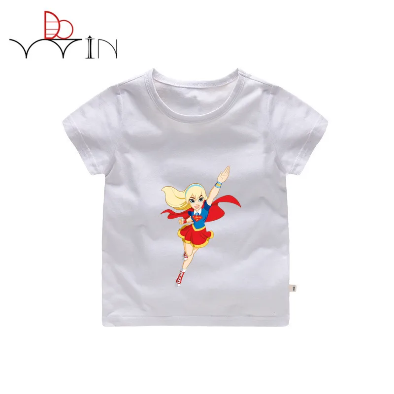 Футболка с аниме чудо-женщина Детская футболка из чистого хлопка круглым вырезом