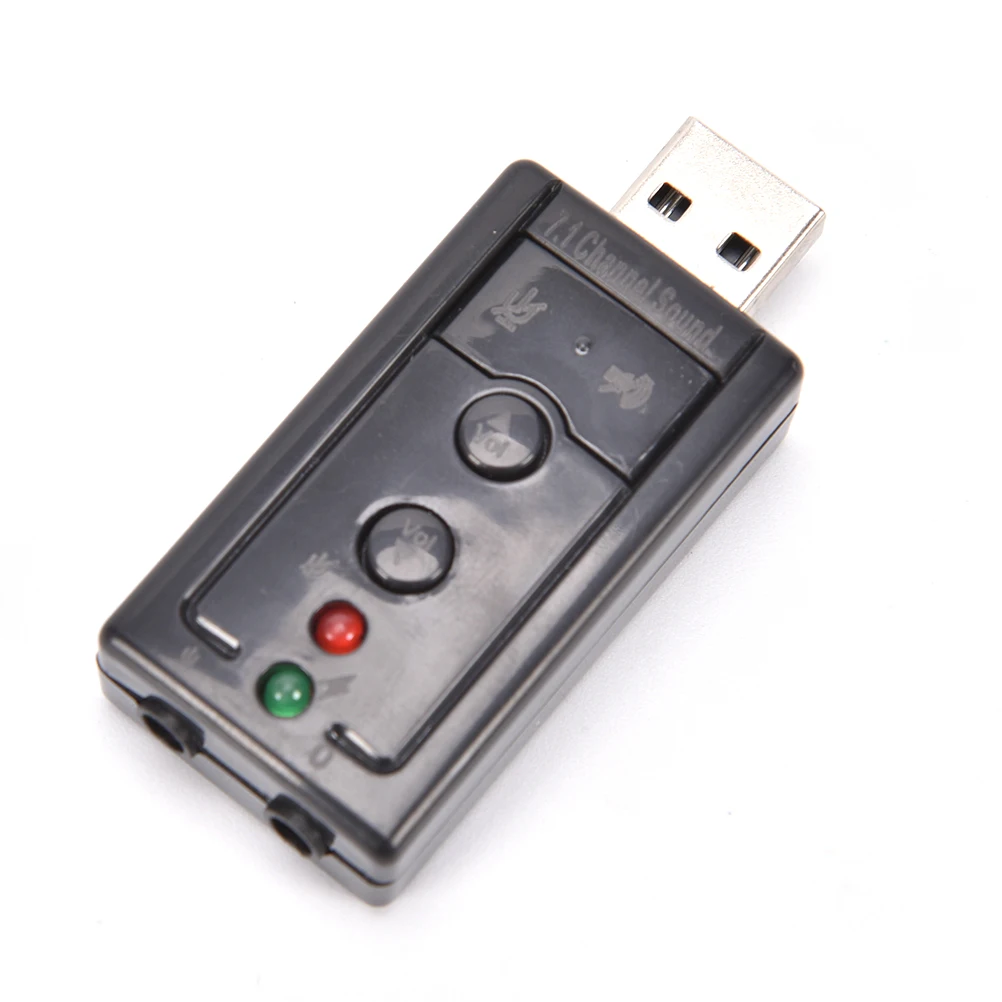 Внешняя мини звуковая карта 3 d USB 2 0 12 Мбит/с 7 1 каналов виртуальный Переходник 5 мм