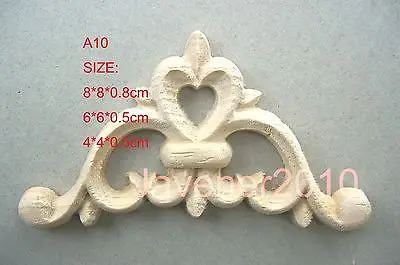 

A10-6x6x0.5cm Wood Carved Corner Onlay Applique Unpainted Frame Door Decal Working carpenter Decoration