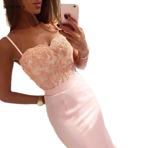 Bridesmaid Dresses Mermaid Sweetheart Spaghetti Straps Pink Formal Dresses Appliques Lace Bodice Long Wedding Party Gowns SAU557 Bridesmaid Dresses Mermaid Sweetheart Spaghetti Straps Pink Formal Dresses Appliques Lace Bodice Long Wedding Party Gowns SAU557