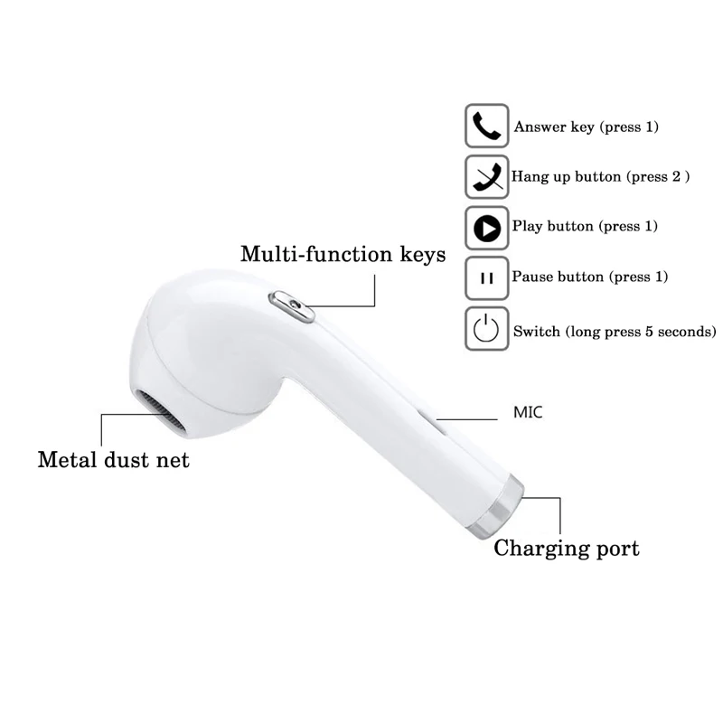 Один Мини Bluetooth вкладыши Вращающийся беспроводной гарнитура наушники Динамик