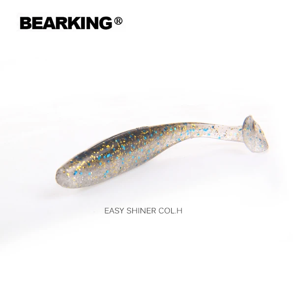H Хит, 4 дюйма, 6 шт., 10 см/6 г, Bearking Shiner, Мягкая силиконовая приманка, профессиональная приманка, качественный искусственный карп, воблеры - Цвет: H