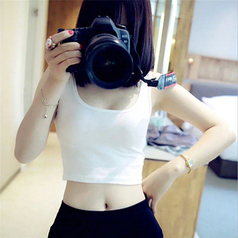 Тонкий Рендер короткий топ без рукавов с открытой спиной U Croptops летние топы на