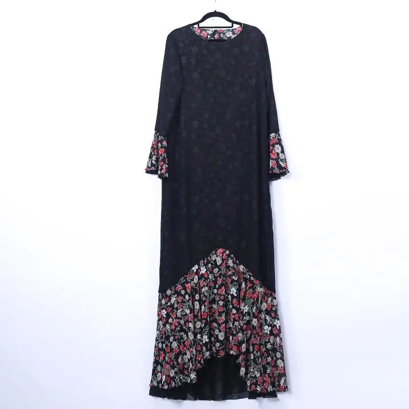 Женское двустороннее мусульманское длинное платье Дубай Abaya двусторонняя