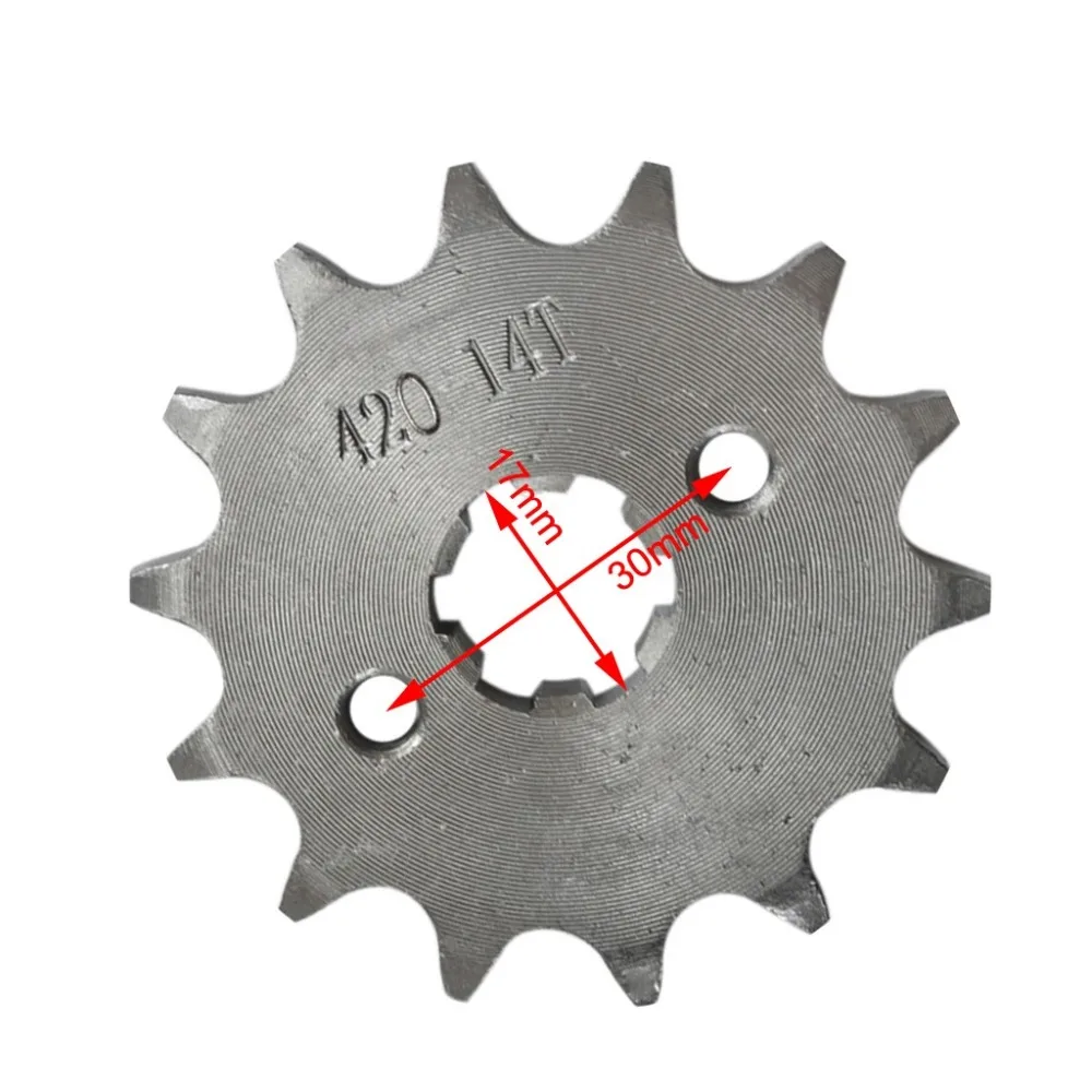 TDPRO 420 цепь 14 T/15 T/16 T/17 T 17 мм передняя Звездочка двигателя Cog Fit мотоцикл ATV Gokart 50cc 70cc 90cc 110c 125cc питбайк
