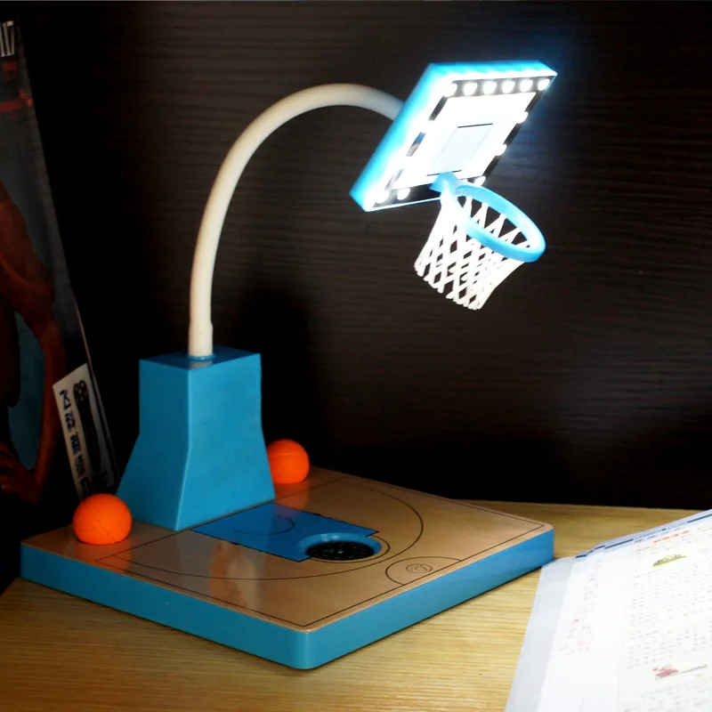 Креативный баскетбольный свет usb настольная лампа часы сенсорный ночник для