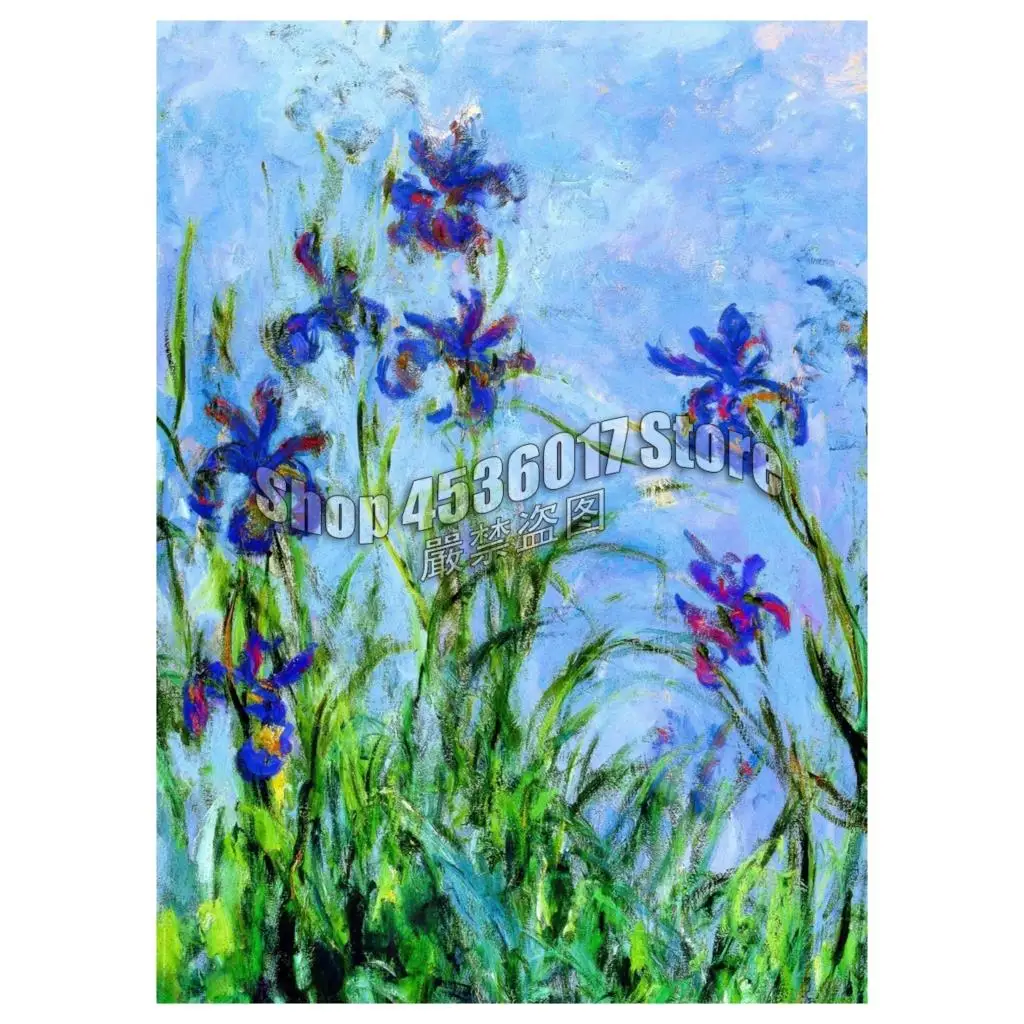 

Monet Art DIY Diamond Embroidery Flower Irises Diamond Painting Cross Stitch Full Rhinestone Mosaic Unfinished Decoration Gift