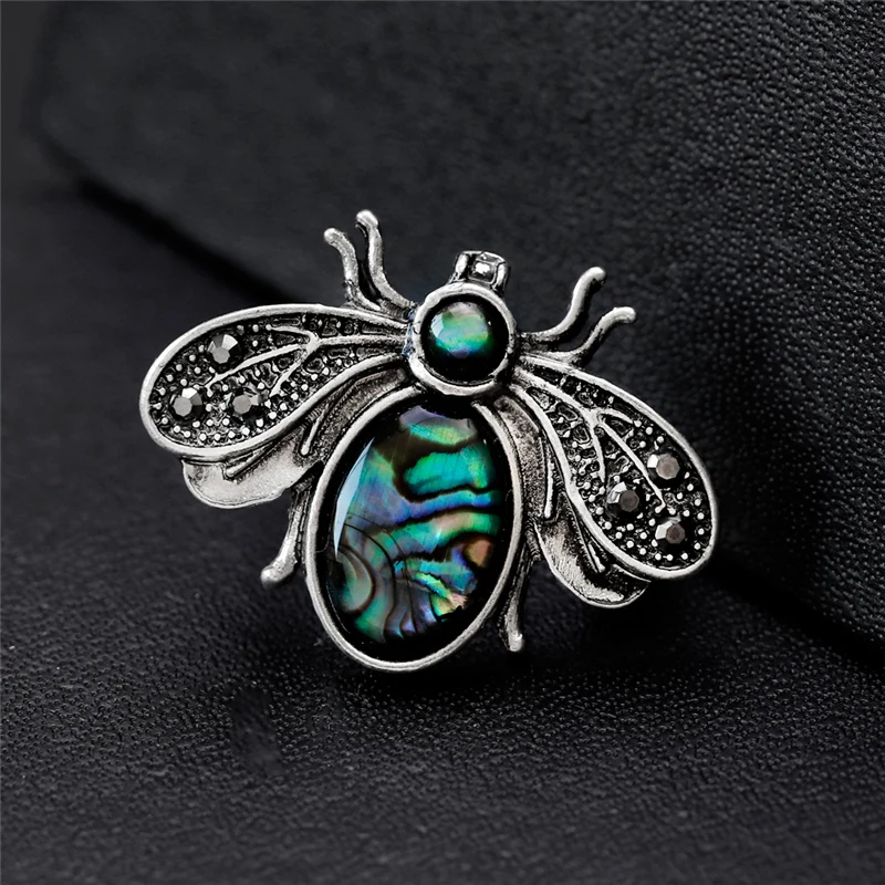 Изысканная броши в виде пчел из ракушек для женщин металлические булавки