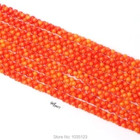 high quality 4x8mm natural orange color coral gems loose beads strand 15 diy creative jewellery making w2908