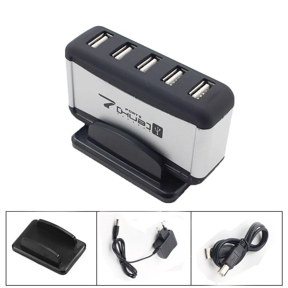 CARPRIE Новый 7 портовый высокоскоростной концентратор USB 2 0 с адаптером питания