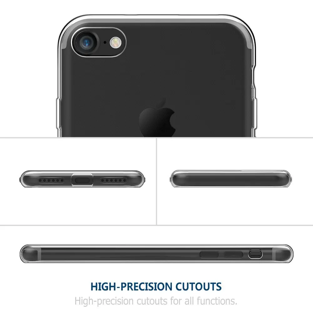 TPU прозрачный мобильный телефон чехол для Apple iPhone X XR XS Max ультра тонкий защитный