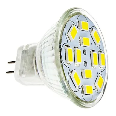 HRSOD-bombilla LED 5X GU4(MR11), 6W, 12 SMD, 5730, 570 LM, blanco cálido Natural, MR11, DC 12 V