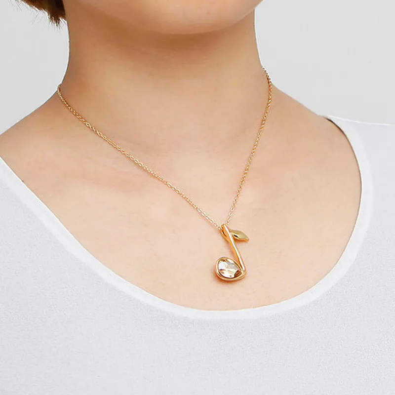 Neoglory светильник с австрийским кристаллом желтое золото подвеска музыкальные