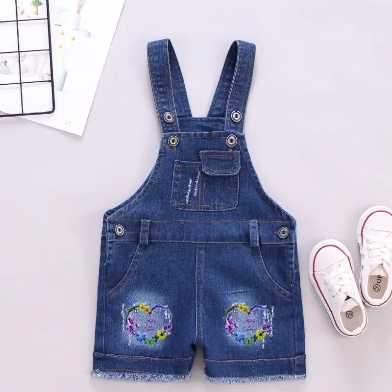 Джинсовые комбинезоны Jardineira Infantil Menino Real Rushed летние модные детские шорты на
