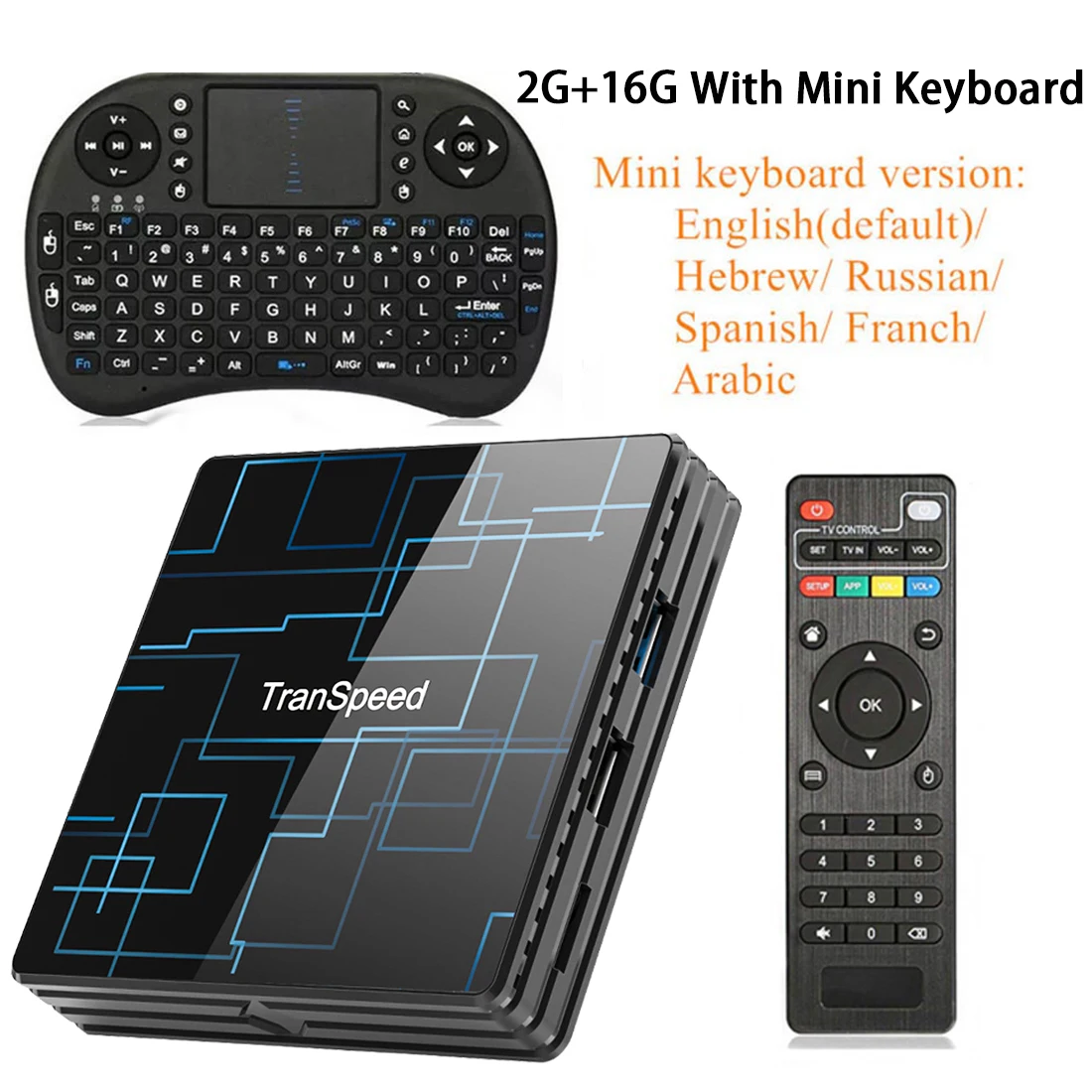 2G 16G with Keyboard Android 9,0 ТВ приставка Google голосовой помощник RK3318 4K 3D Ultra 4G 64G Wifi Bluetooth Play Store Бесплатные приложения телеприставка - Цвет: 2G 16G with Keyboard