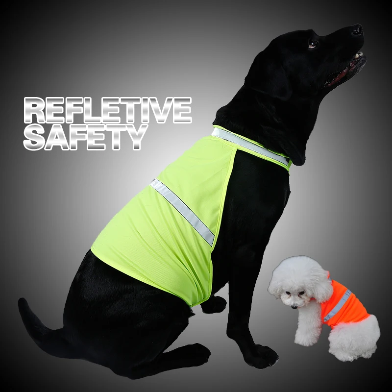 Летний жилет с светоотражающей лентой для собак Ночная одежда прогулки щенком