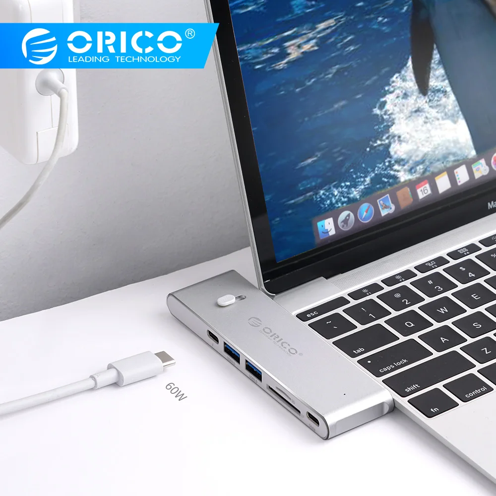 USB Концентратор ORICO C к HDMI USB3.0 TF/SD кардридер Type PD адаптер для Mac/Samsung Galaxy/Huawei 3 0