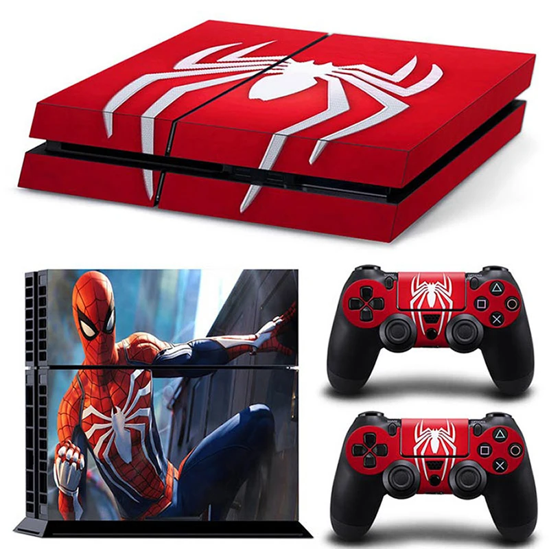 GOOYIYO-для sony PS4 наклейка PlayStation 4 кожа консоль контроллеры виниловая наклейка PS4 Человек-паук полная кожа