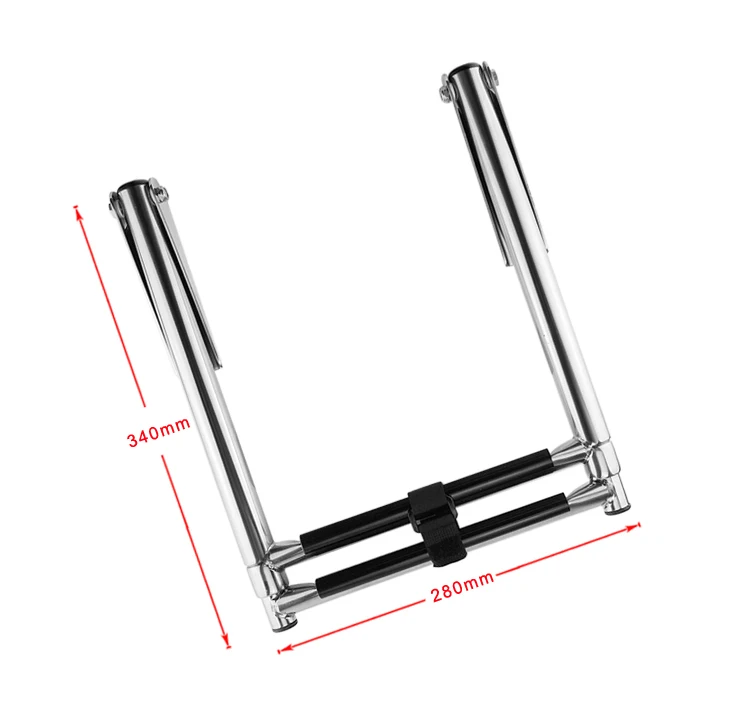 2 шага телескопическая складная лестница палубы Нержавеющая сталь 304 Плавание