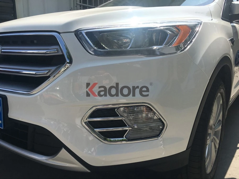 Для Ford Kuga Escape хромированный передний противотуманный светильник, накладка на лампу, отделка противотуманная авто аксессуары