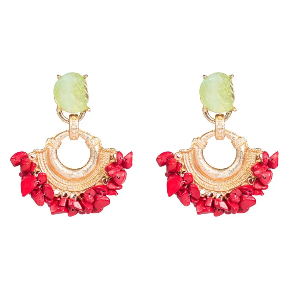 Винтажные этнические серьги-подвески из полимерного камня для женщин 3 цвета