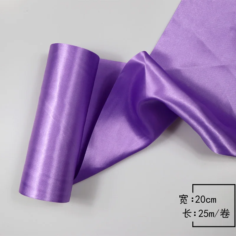 Lavender 20 см шелковые атласные ленты 25 метров/рулон DIY ленты для свадебных стульев подарок на Рождество, Хэллоуин обертывание украшения шелковые ленты Рубан - Цвет: Lavender