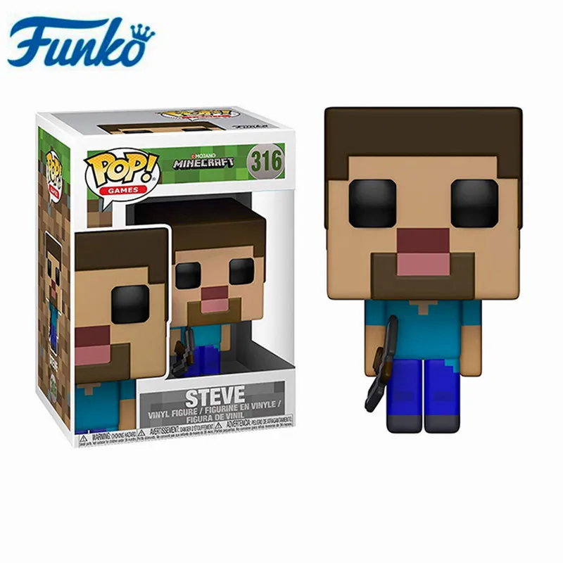 Y-Steve-316 Funko Pop Аниме игра майнкрафт-#322 Стив в алмазной доспехах Крипер Стива фигурка модель игрушки коллекция детские подарки на день рождения - Цвет: Y-Steve-316