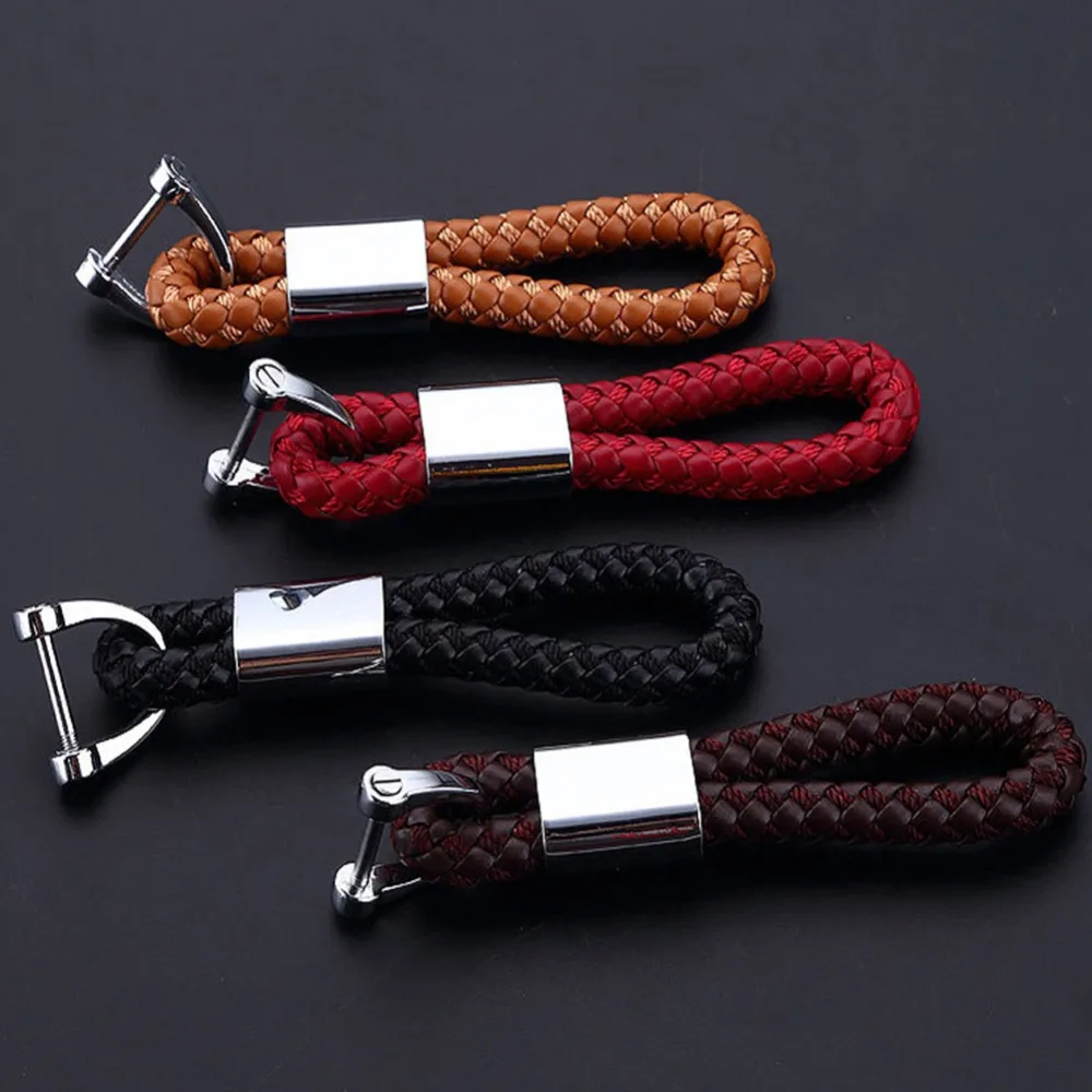 Новинка кожаный + металлический автомобильный брелок и домашний из нержавеющей