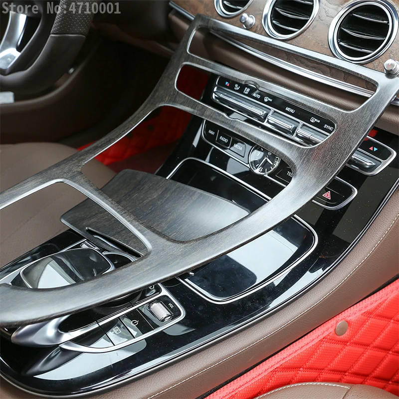 Для Mercedes Benz W213 E Class ABS дубовая деревянная цветная центральная консоль панель переключения передач рамка накладка наклейки 2 шт