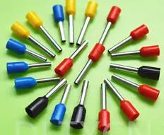 Бесплатная доставка Желтый E1008 ПВХ изоляцией Bootlace наконечники для 1.0mm2 18 AWG