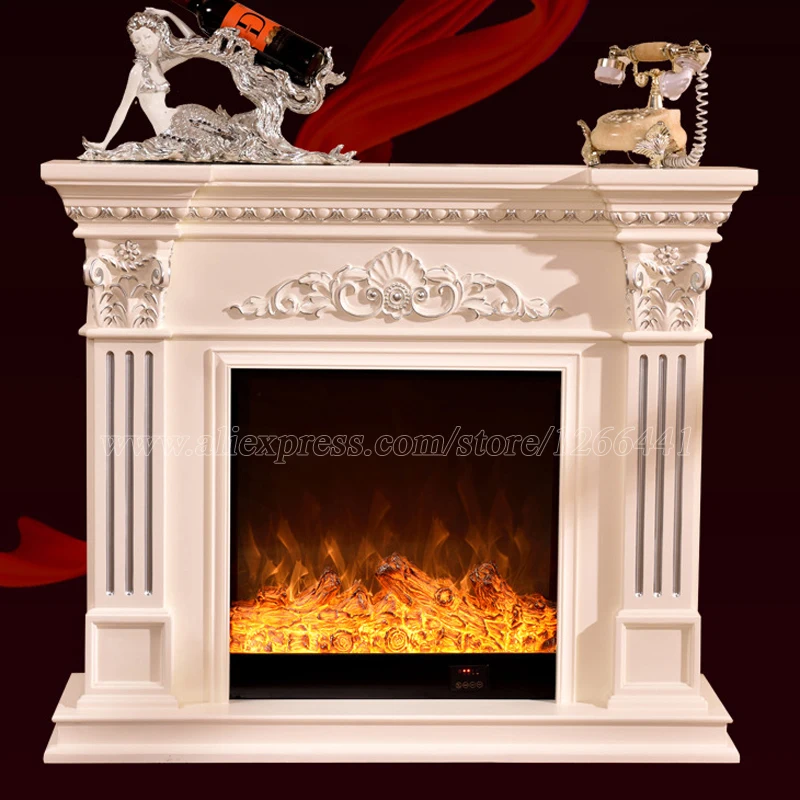 Украшение для гостиной согревающий камин деревянная каминная доска W120cm Плюс