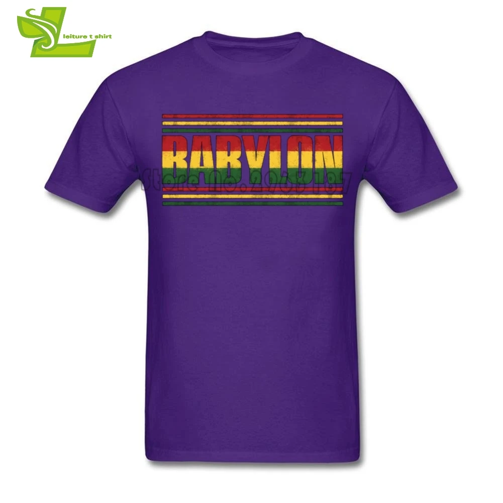 Babylon Rasta Reggae Мужская футболка с принтом удобные мужские топы коротким рукавом и