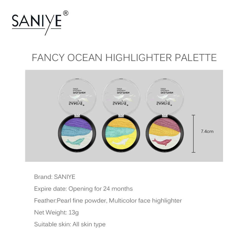 Палитра теней для век SANIYE Милая блестящая водостойкая палитра пудра косметика