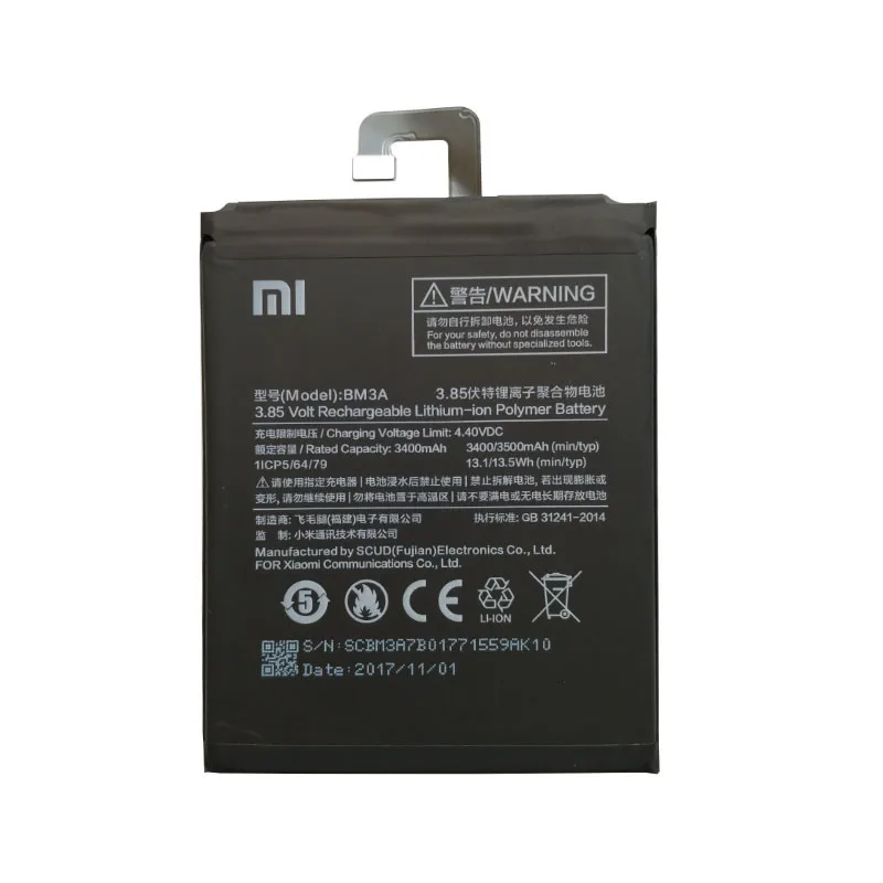 Сменный аккумулятор Xiao mi BM3A bn3a Xiao mi Note 3 Аккумулятор 3300 мАч батареи для телефонов большой емкости bm 3a